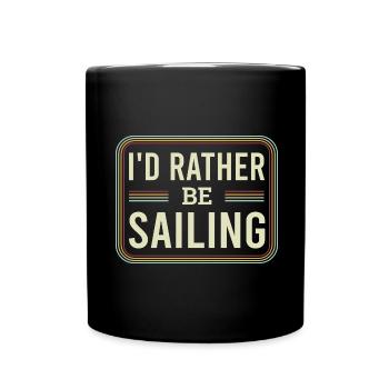 Catamaran captain I would rather sail catamaran - Full Colour Mug - black - Front