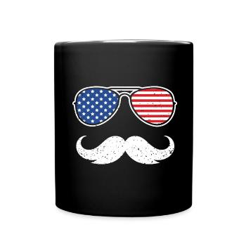 co-MOUSTACHE? Impressionnant thé à moustache aux États-Unis - Mug uni - noir - Devant