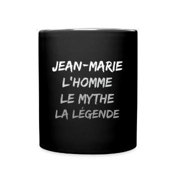 Jean Marie - Mug uni - noir - Devant