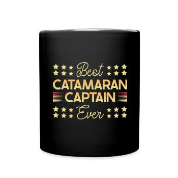 Catamaran Sailing Sailor Best Catamaran Captain - Full Colour Mug - black - Front