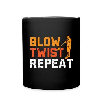 Blow Twist Repeat Gaffer Glassblowers Souffleurs de verre - Mug uni - noir - Devant