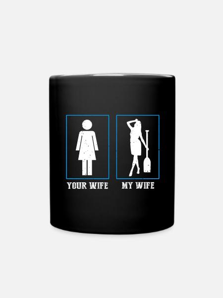 Drachenboot Trainer und Drachenboot - Tasse einfarbig - Schwarz
