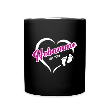 Hebamme 2023 Beruf Hebammenstudium Geburtshilfe - Tasse einfarbig - Schwarz - Vorne