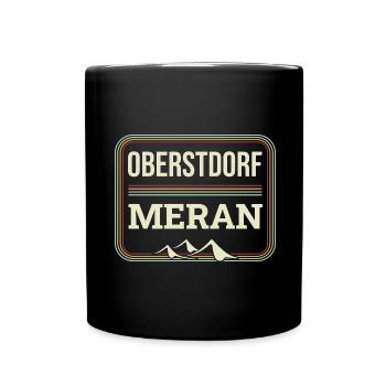 Traversée des Alpes Sentier de randonnée longue distance Oberstdorf Merano E5 - Mug uni - noir - Devant