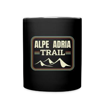Alpenüberquerung Alpe Adria Trail Ferwanderweg - Tasse einfarbig - Schwarz - Vorne