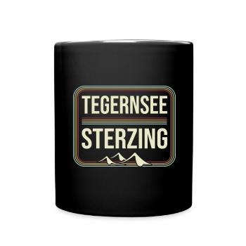 Crossing the Alps Tegernsee Sterzing - Full Colour Mug - black - Front