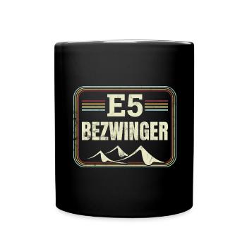 Alpenüberquerung Oberstdorf Meran E5 Fernwanderweg - Tasse einfarbig - Schwarz - Vorne