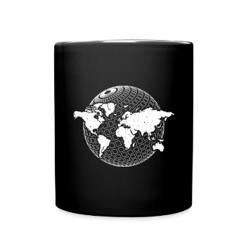 Carte internationale Gift Travel World Map - Mug uni - noir - Devant