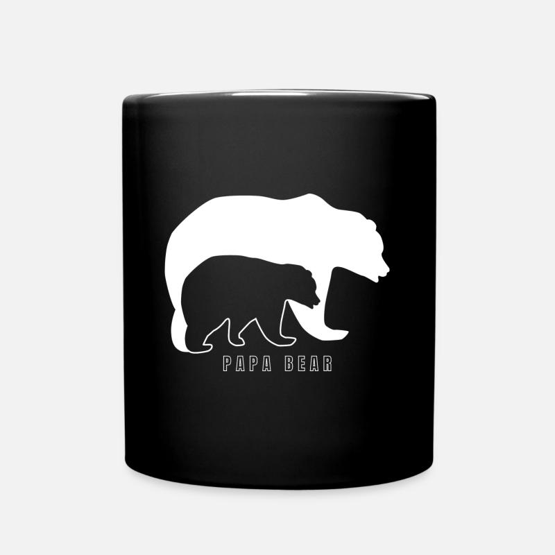 Papa Bear Vater Bester Papa Geschenk - Tasse einfarbig - Schwarz