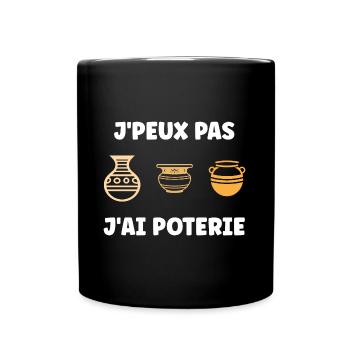 Humour pots de Poterie - Mug uni - noir - Devant