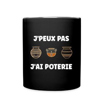 Humour pots de Poterie - Mug uni - noir - Devant