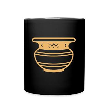 Töpferei - Tasse einfarbig - Schwarz - Vorne