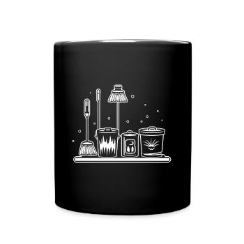 Humour faire le ménage - Mug uni - noir - Devant