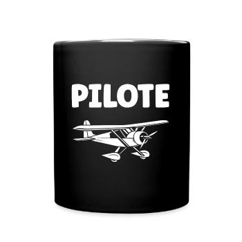 Avion Humour ulm - Mug uni - noir - Devant