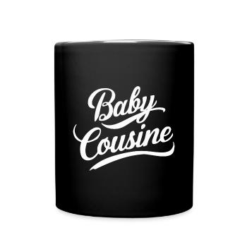 Baby-Cousine Erinnerung Unikat Liebe Freude - Tasse einfarbig - Schwarz - Vorne