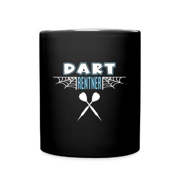 Dart Rentner Rente Ruhestand Darter Darts Spieler - Tasse einfarbig - Schwarz - Vorne