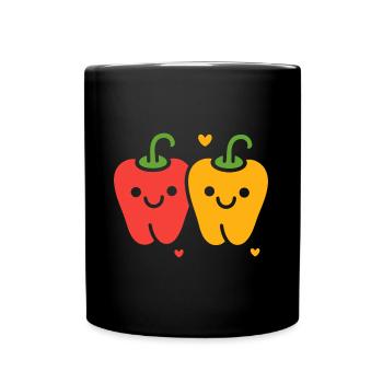 poivron - Mug uni - noir - Devant