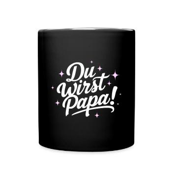 Du wirst Papa Vatertag Geburtstag Bester Papa - Tasse einfarbig - Schwarz - Vorne