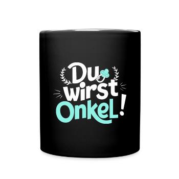Du wirst Onkel Baby Junge! Überraschung - Tasse einfarbig - Schwarz - Vorne