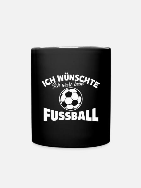 Ich wünschte Fußball Retro Fanartikel Idee - Tasse einfarbig - Schwarz