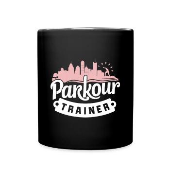 Parkour-Trainer Freerunning Urban Sport Shirt - Tasse einfarbig - Schwarz - Vorne
