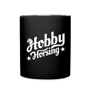 Hobby Horsing - Hobby Cheval - Equitation - Cadeau - Mug uni - noir - Devant
