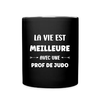 Prof de judo - Mug uni - noir - Devant