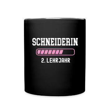 Schneiderin Ausbildung 2 Lehrjahr zweites Jahr 2. - Tasse einfarbig - Schwarz - Vorne