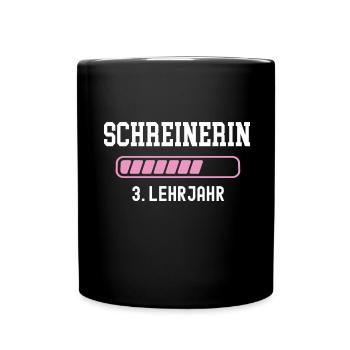 Schreinerin Ausbildung 3 Lehrjahr drittes Jahr - Tasse einfarbig - Schwarz - Vorne