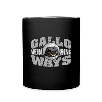Galloways Mein Ding | Galloway - Tasse einfarbig - Schwarz - Vorne