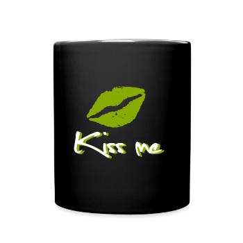 Embrasse-moi - bouche embrassable - Mug uni - noir - Devant