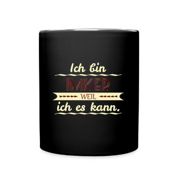 imker weil ich es kann - Tasse einfarbig - Schwarz - Vorne