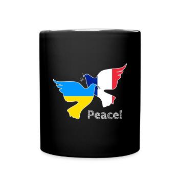 Ukraine - Tasse einfarbig - Schwarz - Vorne
