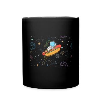 Astronaute Hot Dog Love Astronomie Hot Dog - Mug uni - noir - Devant