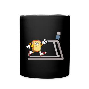 Sandwich Headband Lauband Fitness Runner Running - Full Colour Mug - black - Front