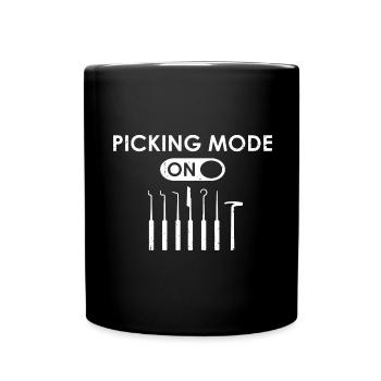 Crochetage de serrure sur la conception de serrurier de serrurerie - Mug uni - noir - Devant