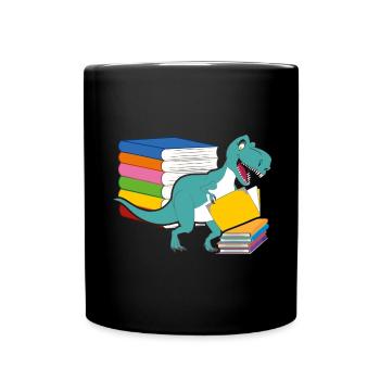 Dinosaur Books Future Paleontologist Dinosaurs - Full Colour Mug - black - Front