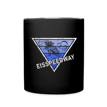 Retro Eisspeedway I Motorradfahrer Biker Motorrad - Tasse einfarbig - Schwarz - Vorne