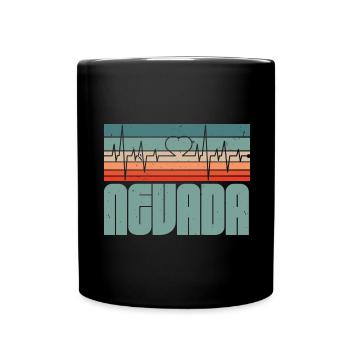 Retro Nevada USA Staat Amerika Nevadan Carson City - Tasse einfarbig - Schwarz - Vorne