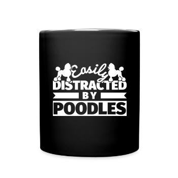 Caniche drôle de dicton - Mug uni - noir - Devant