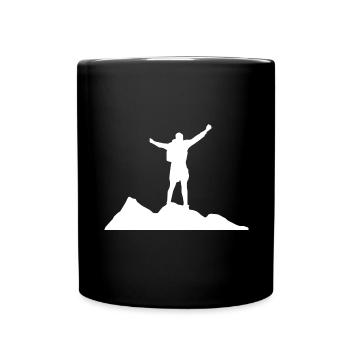Berg - Wandern - (24) - Tasse einfarbig - Schwarz - Vorne