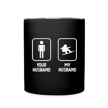 Your husband My husband - Snowboarding - - Full Colour Mug - black - Front