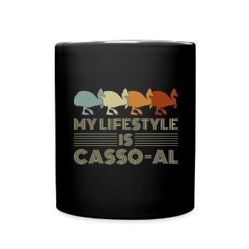 Retro Kasuar Vogel Vintage Kasuare - Tasse einfarbig - Schwarz - Vorne