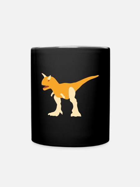 Carnotaurus Dinosaurier Dino Kinder T-Shirt Lustig - Tasse einfarbig - Schwarz