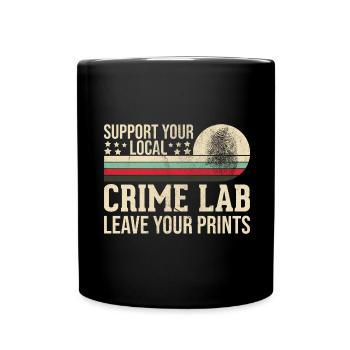 Forensic Technician Crime Scene Investigator Forensic Sentence - Full Colour Mug - black - Front