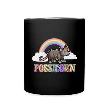 Opossum saying for animal lovers and possum - Full Colour Mug - black - Front