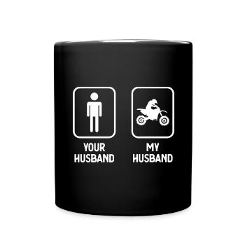 Votre mari Mon mari - Moto - - Mug uni - noir - Devant