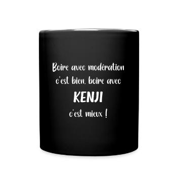 Boire avec kenji - Mug uni - noir - Devant