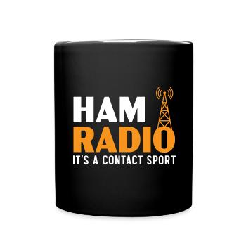 Ham Radio It is a contact sport operator Ham wheel - Full Colour Mug - black - Front