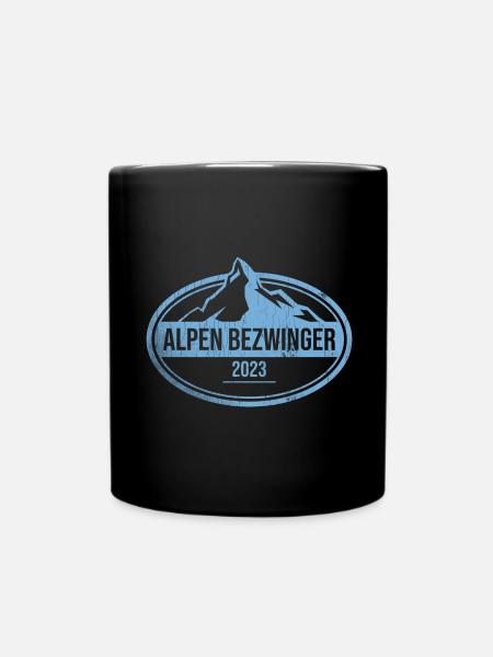 Alpenbezwinger 2023 Alpenüberquerung Finisher - Tasse einfarbig - Schwarz